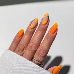 Sunset Orange Nails Warm Summer Shades - SEMILAC USA Blog sunset orange nails