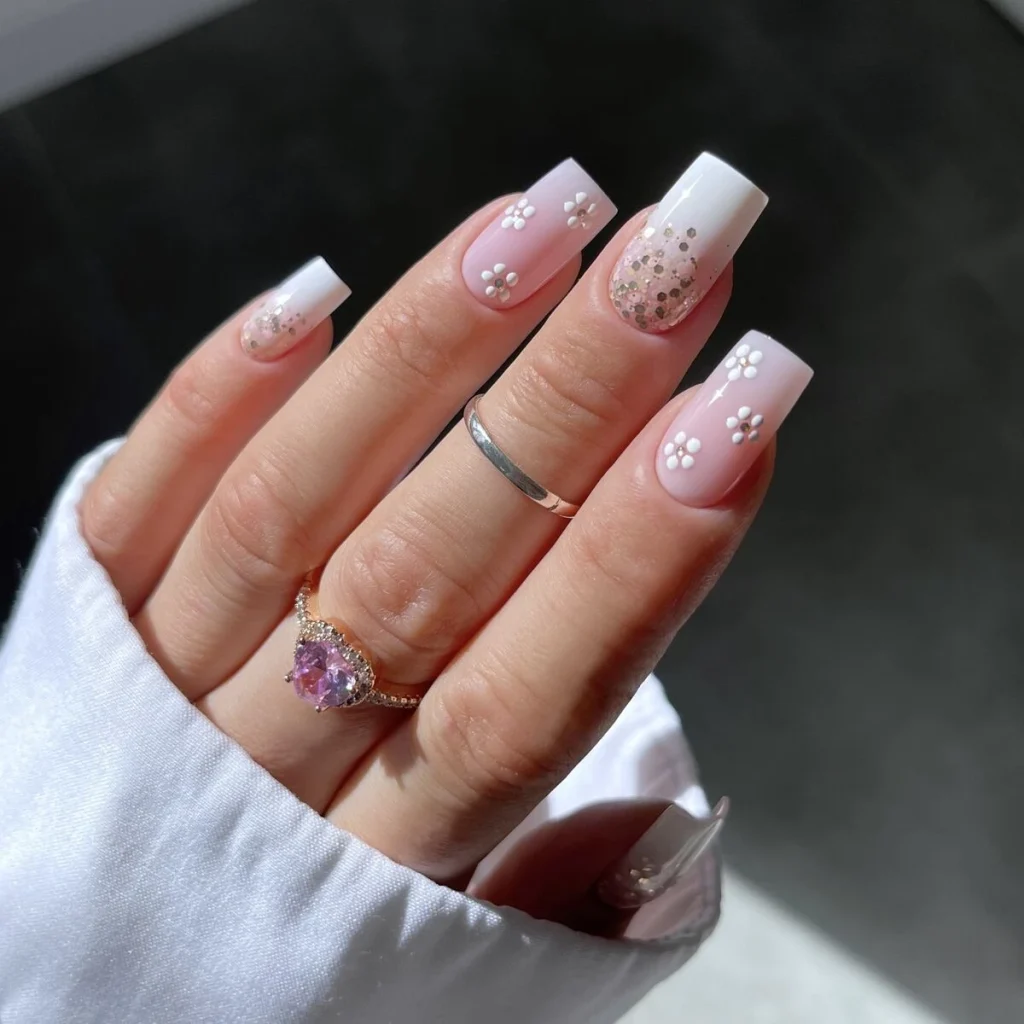 Fresh White Summer Nails Crisp Clean with Semilac Hybrid Polish - SEMILAC USA Blog Fresh White Summer Nails